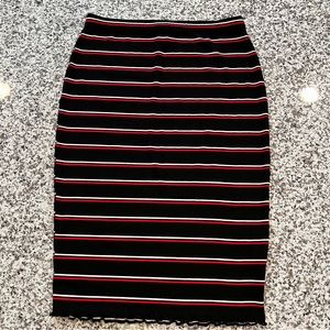 Striped Color Block Stretchy Women’s Pencil Skirt. Size Large